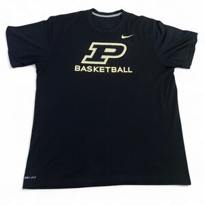 Nike Black and Gold University of Purdue Basketball DriFit Tee Men’s Size XL